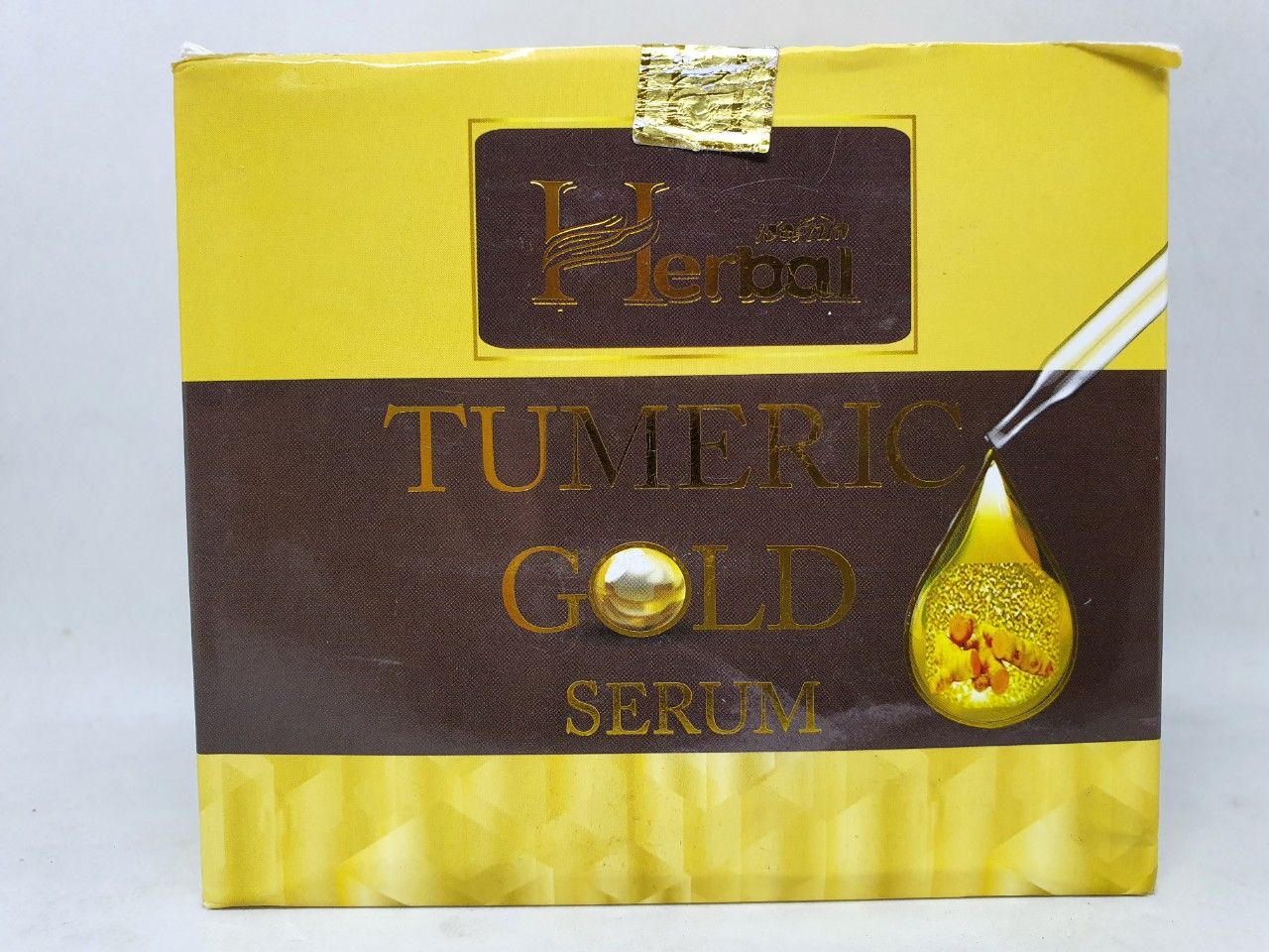 Herbal tumeric gold serum dưỡng trắng da trị mụn làm mờ vết thâm 10 gam