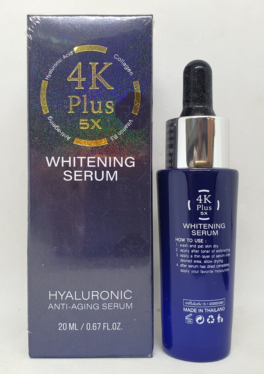 4K plus 5x whitening serum giúp trắng da xóa bỏ vết thâm chính hãng thái lan 20 ml