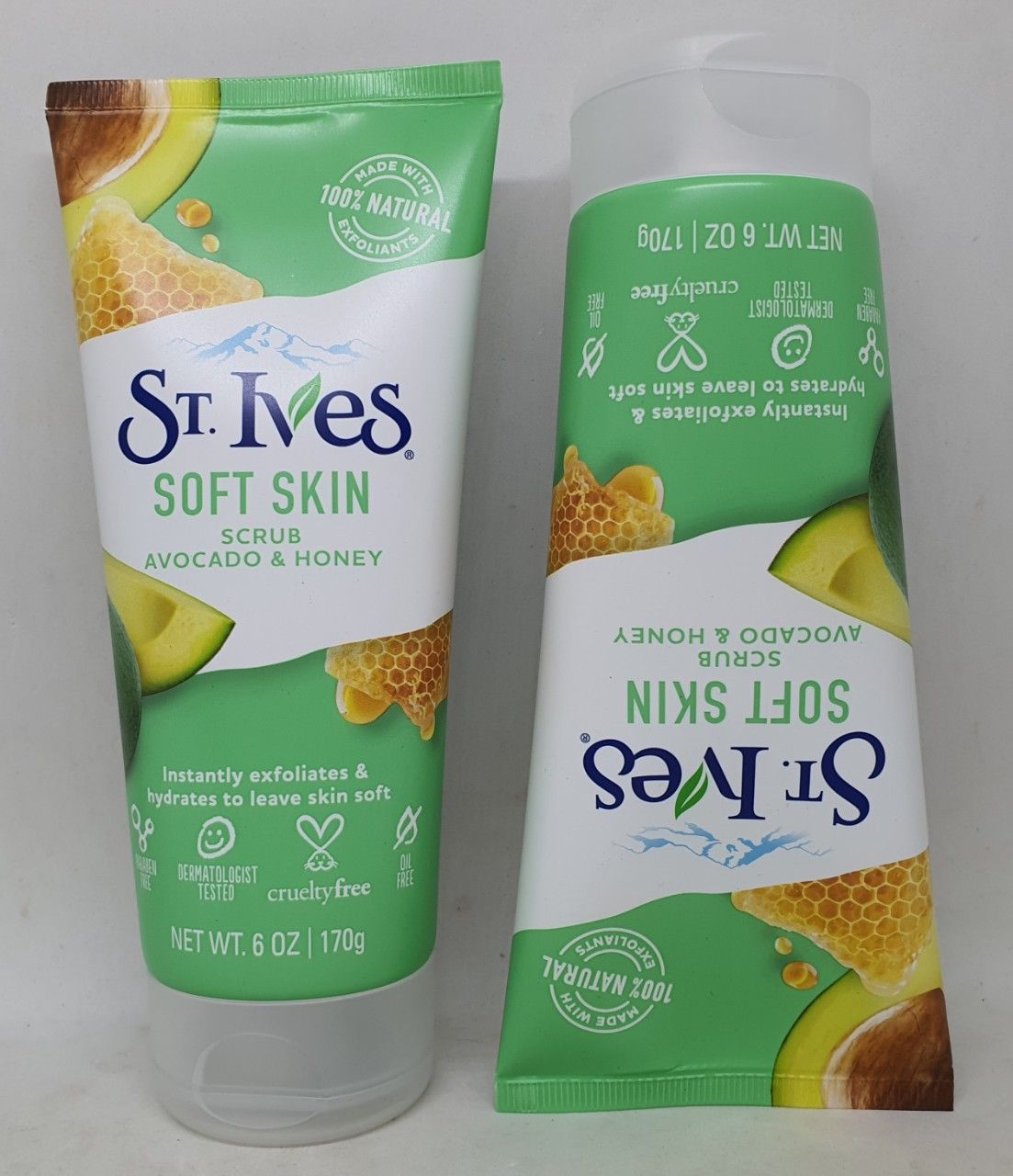 Sữa rửa mặt st. ives soft skin scrub avocado & honey chính hãng mỹ 170 gam