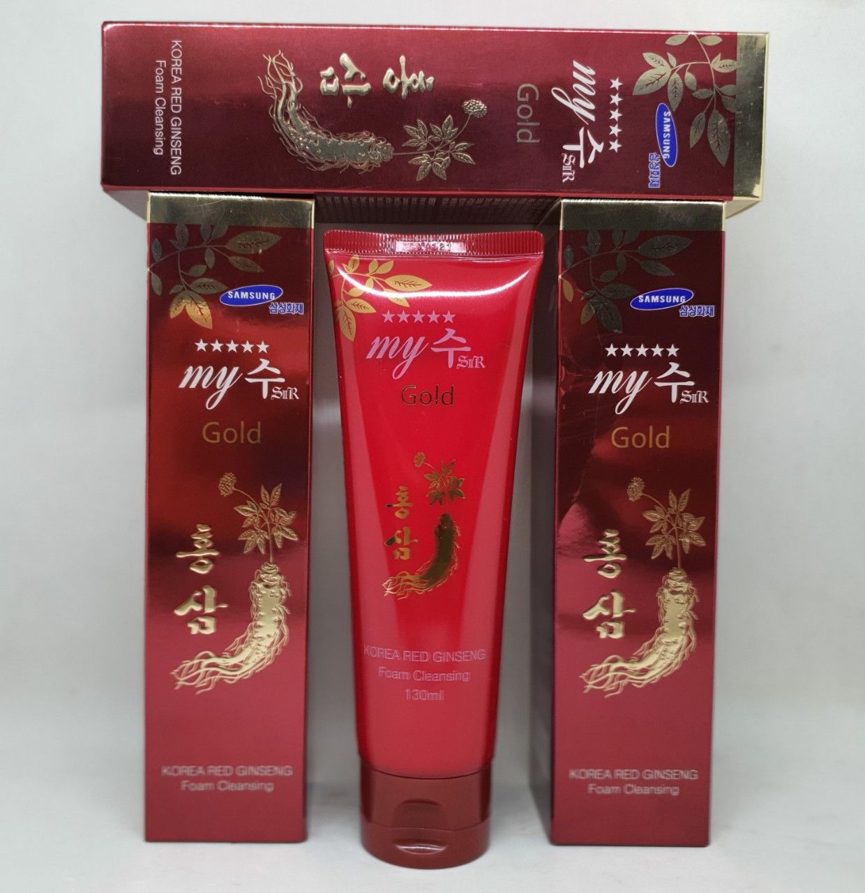 Sữa rửa mặt my gold korea red ginseng foam cleasing samsung hàn quốc 130 ml