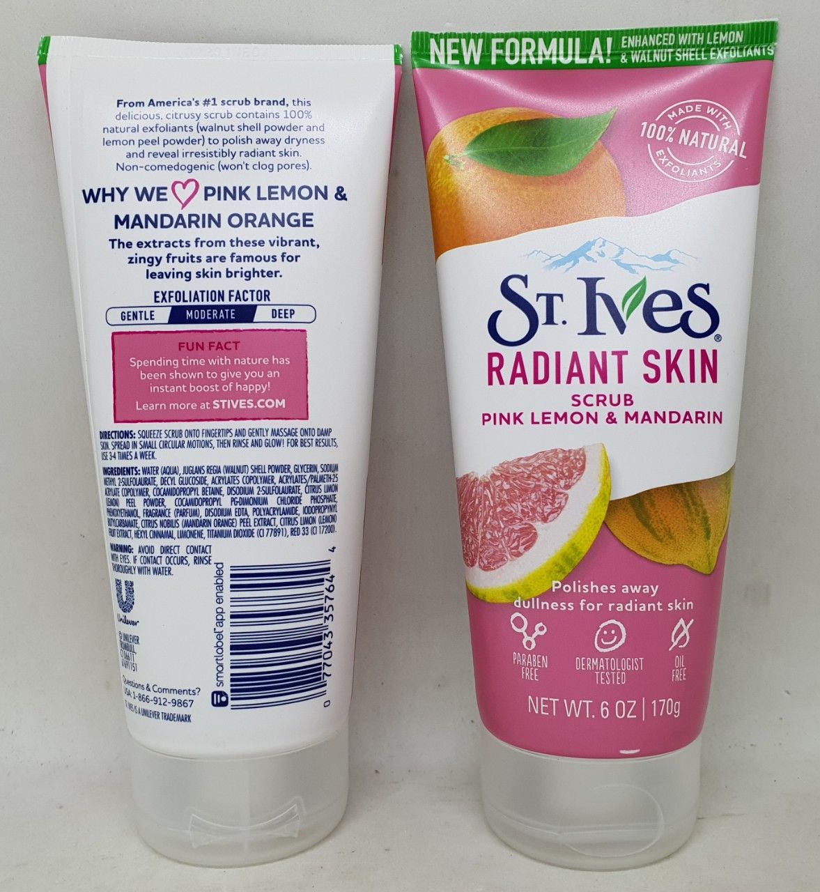 Sữa rửa mặt st. ives radiant skin scrub pink lemon & mandarin chính hãng mỹ 170 gam