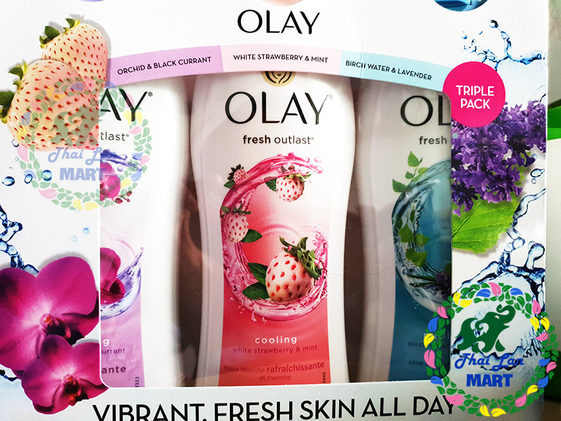 Sữa tắm OLAY FRESH OUTLAST Cooling White Strawberry Mint 700ml