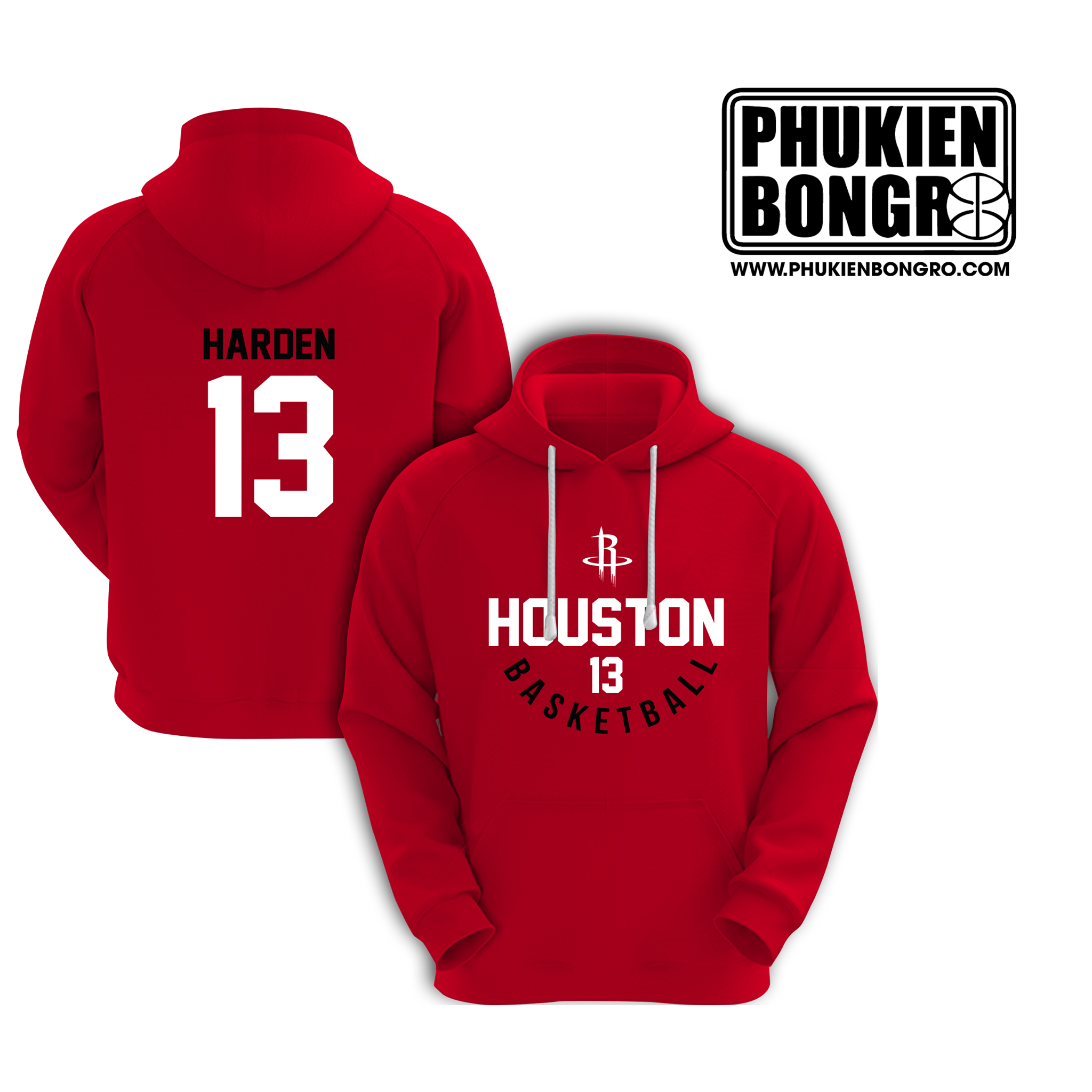 Áo Khoác Hoodie Bóng Rổ Houston Rockets