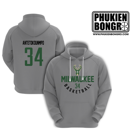  Áo Hoodie Bóng Rổ Milwaukee Bucks 