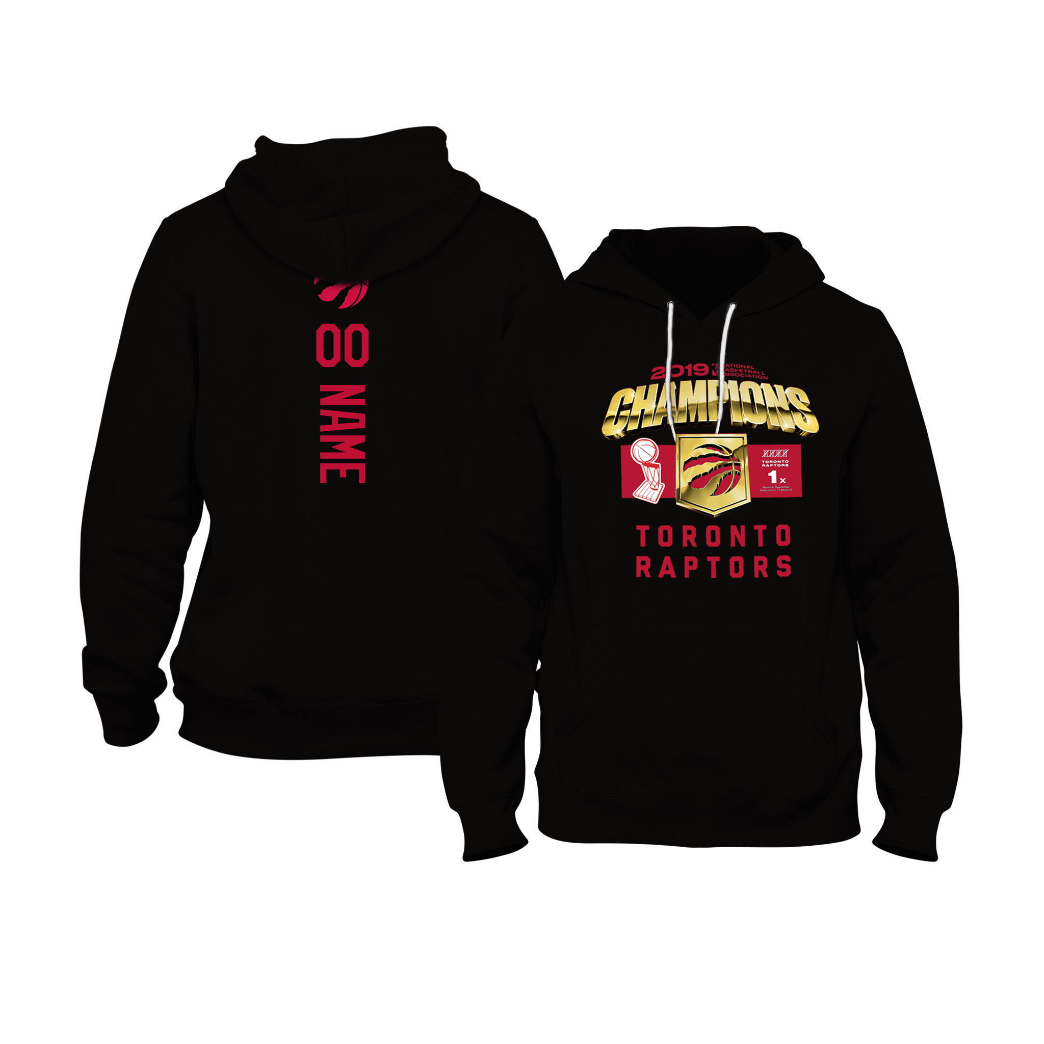 Áo Khoác Hoodie Bóng Rổ Champions Toronto Raptors