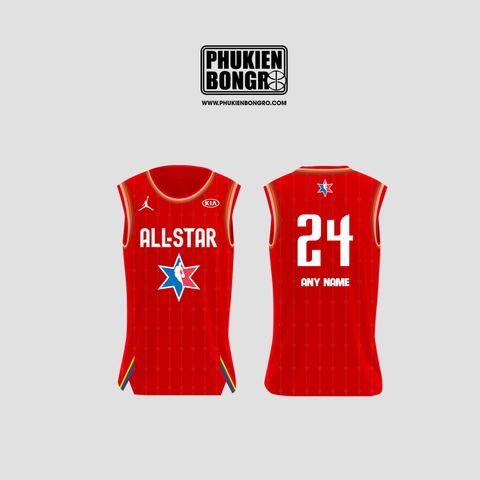  Áo bóng rổ tank top NBA Allstar 2020 Kobe Bryant 24 đỏ 