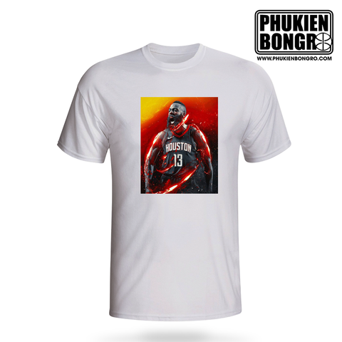  Áo phông bóng rổ Houston Rockets James Harden 13 