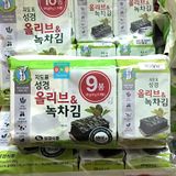Lá Kim Ăn Liền Vị Trà Xanh và Oliu Hàn Quốc ( 9 gói x 4g )