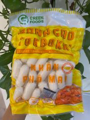 Bánh Gạo Topokki Hàn Quốc Dạng Thỏi Truyền Thống Green Food 500g