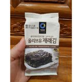 Bịch 9 Gói Lá Kim Ăn Liền Vị Dầu Oliu Truyền Thống Hàn Quốc Daesang 5 Gram x 9