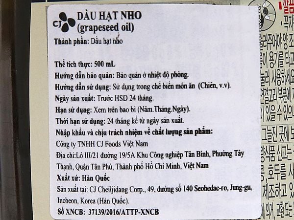 Dầu Hạt Nho Beksul Hàn Quốc 500ml