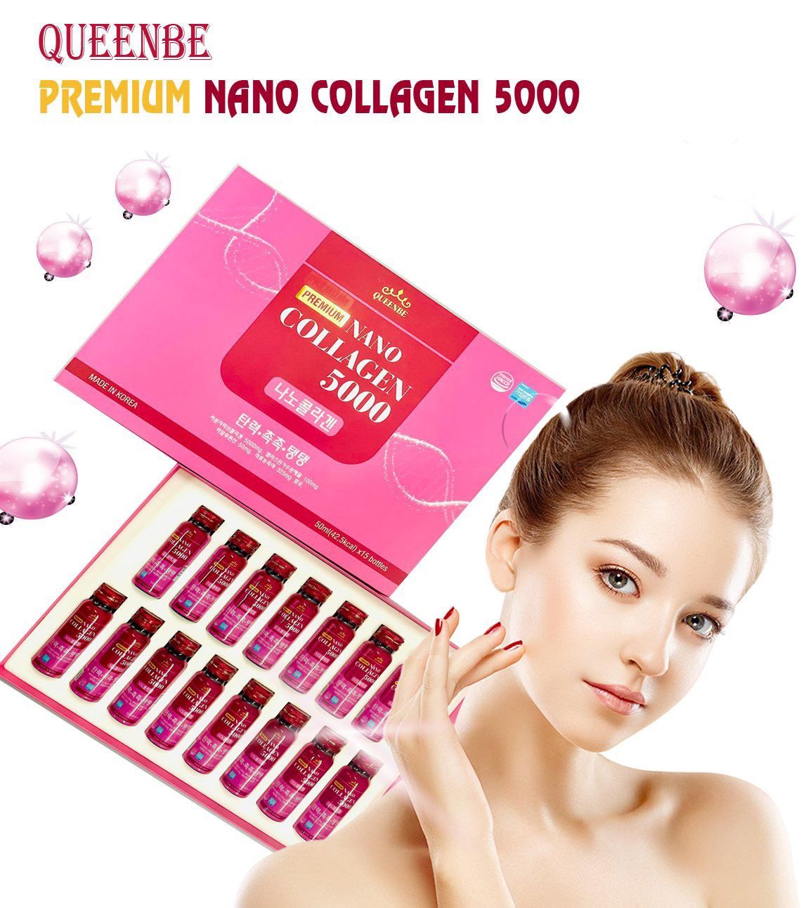  Nước Uống Premium Nano Collagen 5000mg - Nhập Khẩu Hàn Quốc 