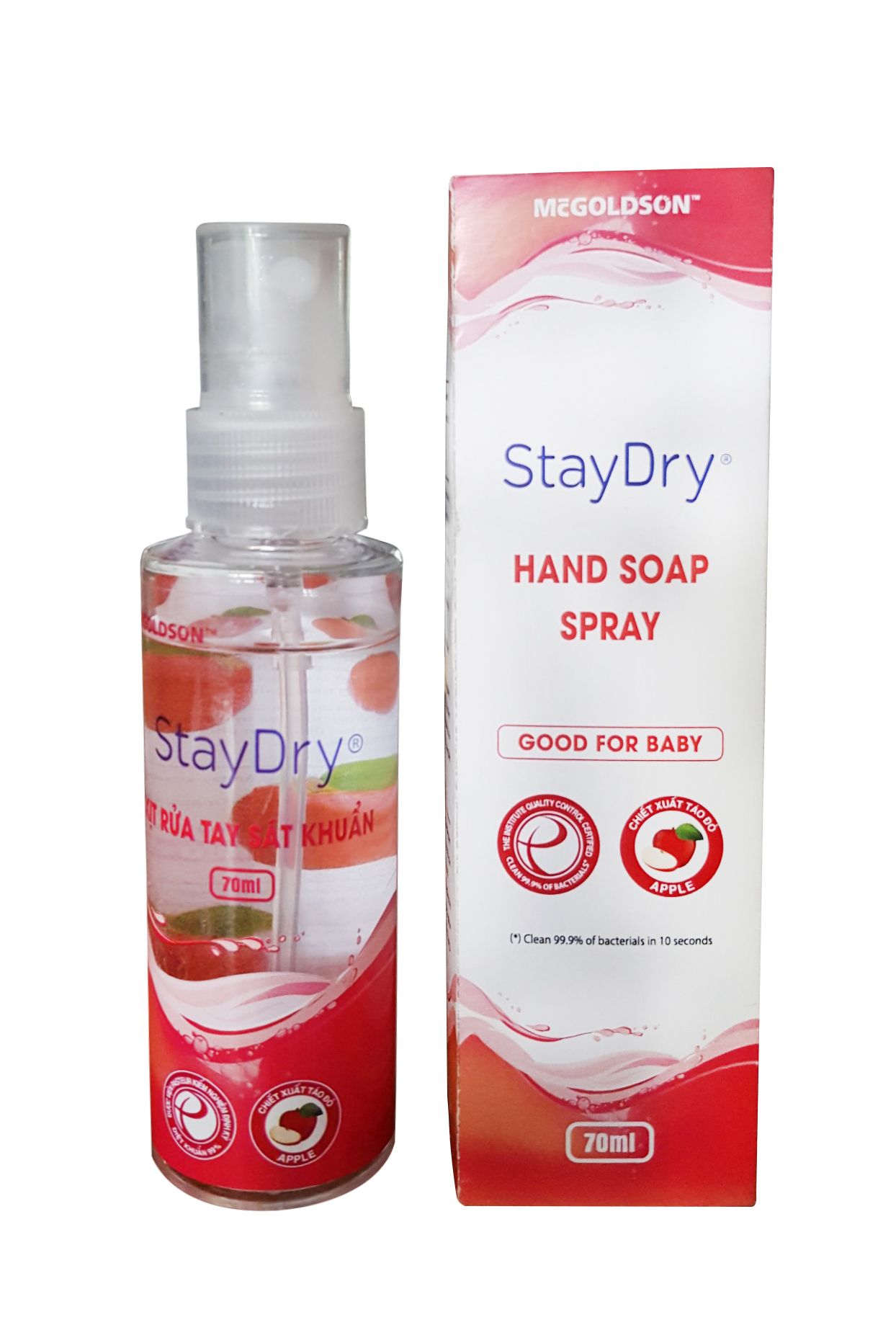  Xịt rửa tay sát khuẩn StayDry 70ml 
