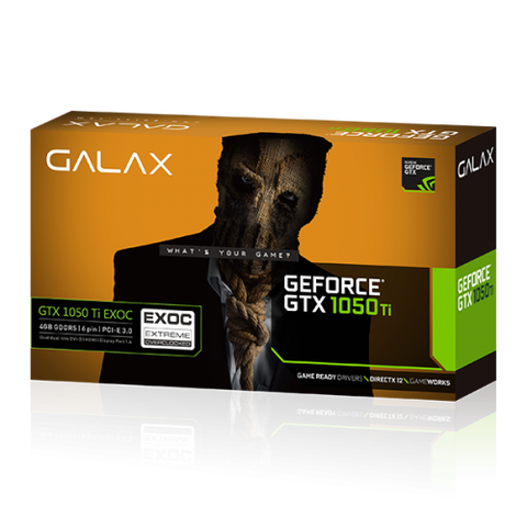 VGA Galax GTX 1050Ti OC 4G DDR5 (NVIDIA Geforce/ 4Gb/ DDR5/ 128Bit)