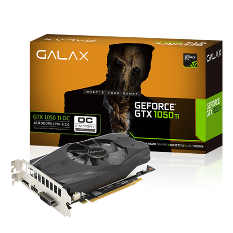 VGA Galax GTX 1050Ti OC 4G DDR5 (NVIDIA Geforce/ 4Gb/ DDR5/ 128Bit)