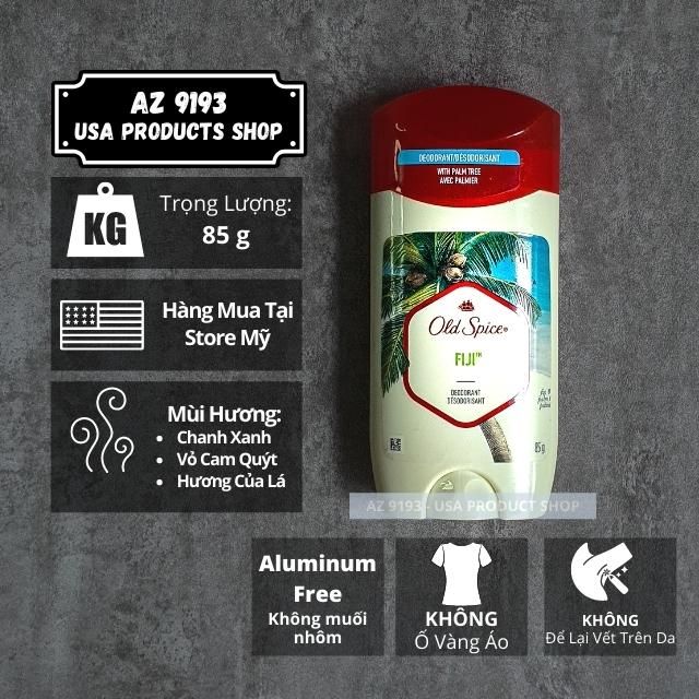 Lăn Khử Mùi Old Spice Inspired By Nature Collection FIJI - Sáp Xanh 85g