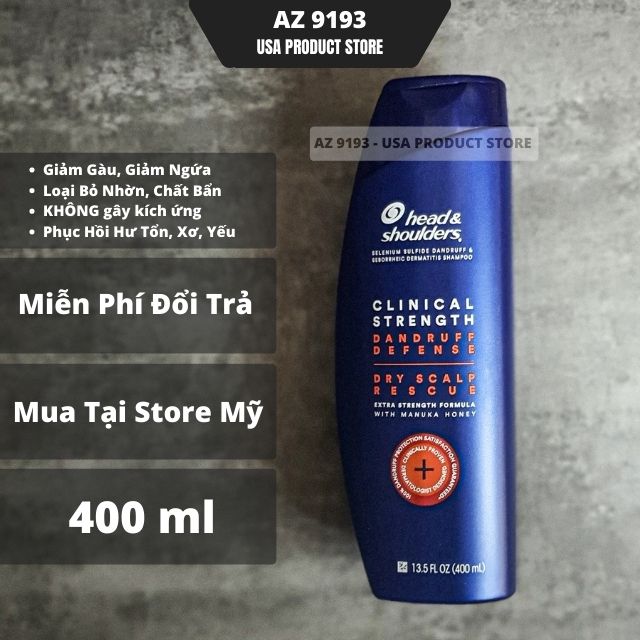 Dầu Gội Trị Gàu Head & Shoulders Clinical Strength loại DRY SCALP RESCUE 400ml