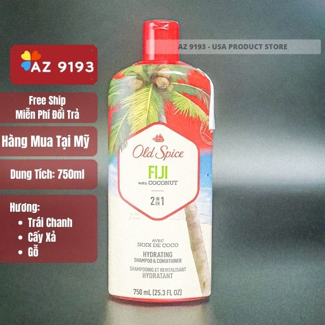 Dầu Gội Old Spice 2 trong 1 FIJI 750ml