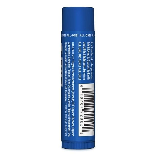 Son Dưỡng Môi Hữu Cơ Dr Bronner's Organic Lip Balm PEPPERMINT 4g
