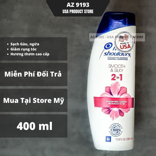 Dầu Gội Head and Shoulders SMOOTH & SILKY 2 Trong 1 380ml