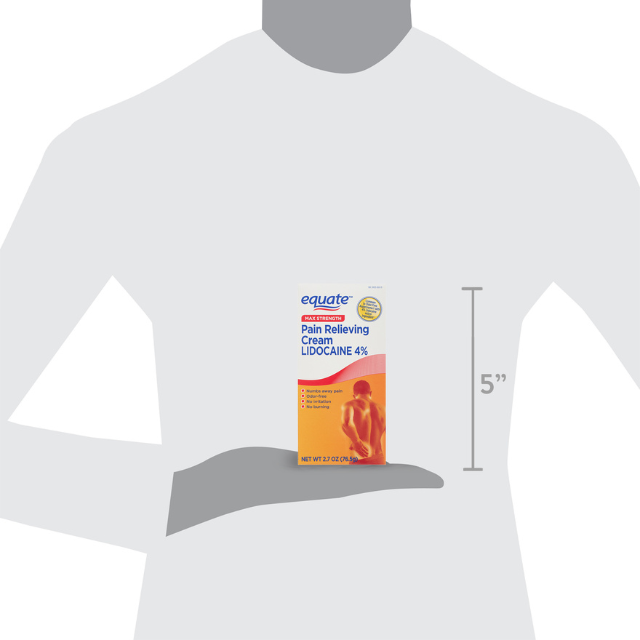 Kem Nóng Giảm Đau Equate Max Strength Lidocaine Pain Relieving Cream, 74ml (Đầu Lăn)