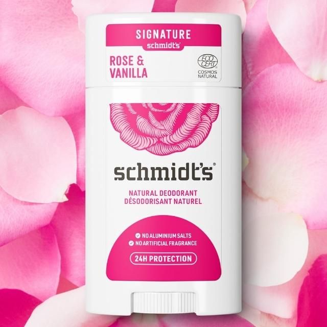 Lăn Khử Mùi Tự Nhiên SCHMIDT'S ROSE AND VANILLA 75g - Hàng Mỹ