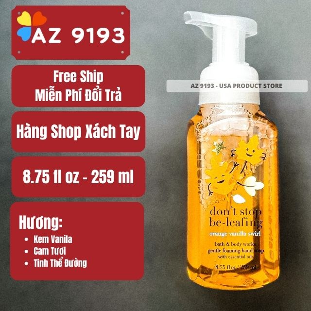Nước Rửa Tay Bath and Body Works (BBW) DON'T STOP BE-LEAFING Dạng Bọt 259ml