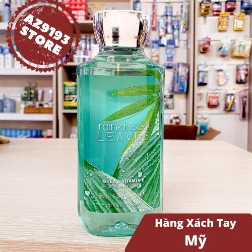 Gel Tắm Bath And Body Works Rainkiss Leaves 295ml