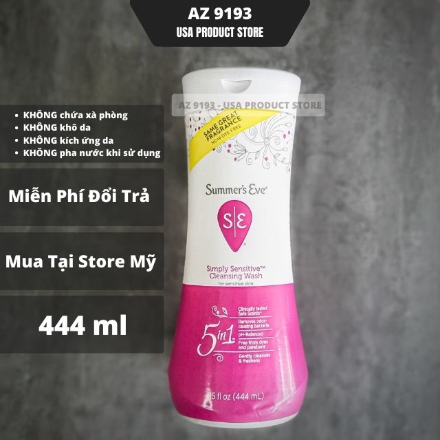 Dung Dịch Vệ Sinh Summers Eve SIMPLY SENSITIVE 444 ml