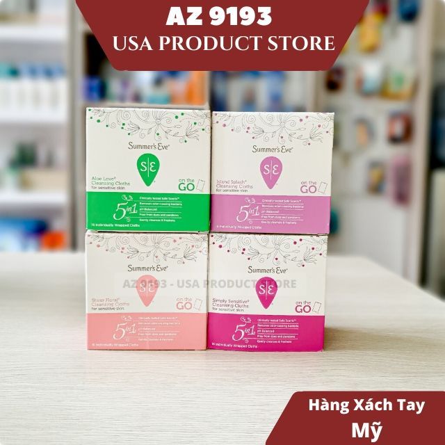 Khăn ướt phụ khoa Summer's Eve ALOE LOVE (16 miếng)
