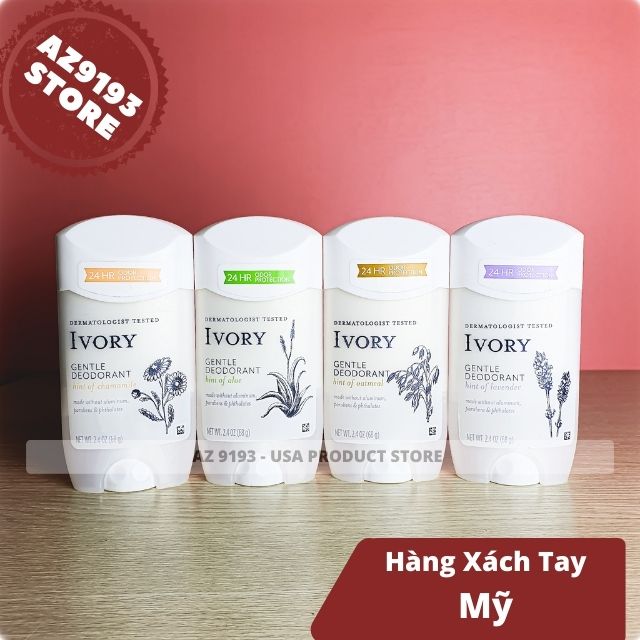 Lăn Khử Mùi Ivory CHAMOMILE - Sáp Trắng 68g