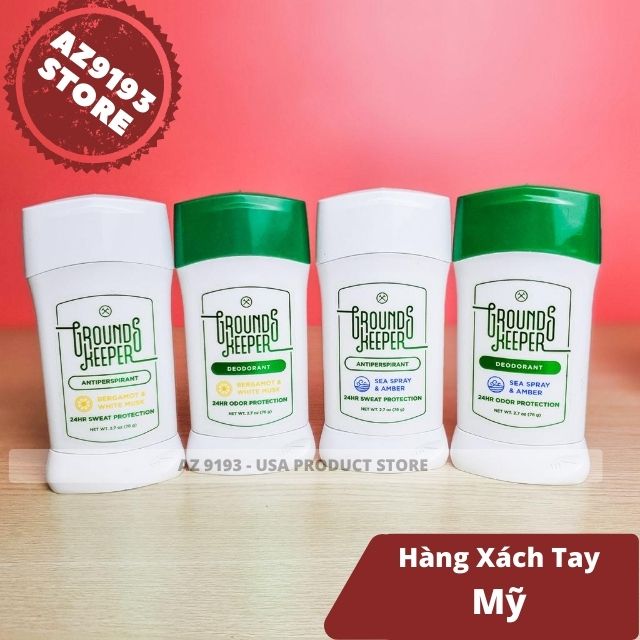 Lăn Khử Mùi Grounds Keeper Bergamot & White Musk 76Gr (Sáp Xanh)