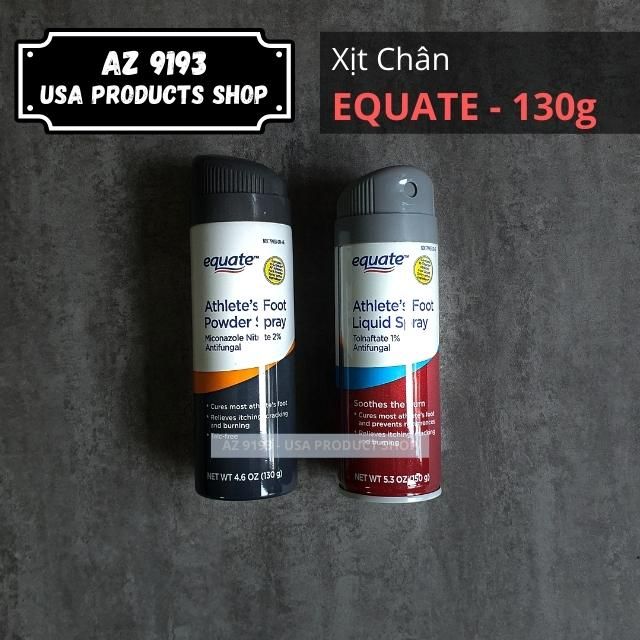 Xịt Khử Mùi Chân Equate POWDER SPRAY Miconazole Nitrate 2% 150g