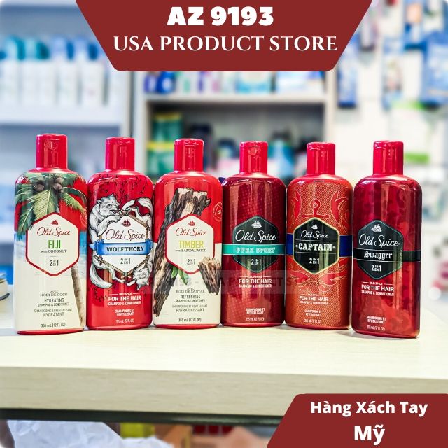 Dầu Gội Nam 2 trong 1 Old Spice Pure Sport 355ml (12oz)