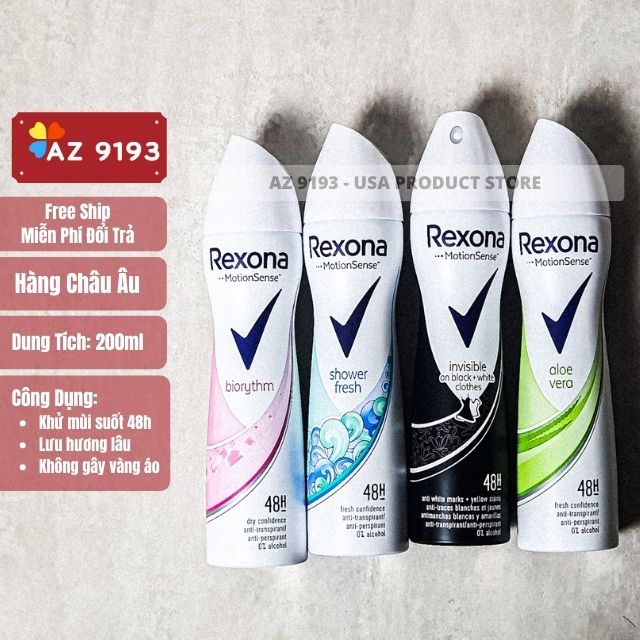 Xịt Khử Mùi Rexona MotionSense ALOE VERA 200ml