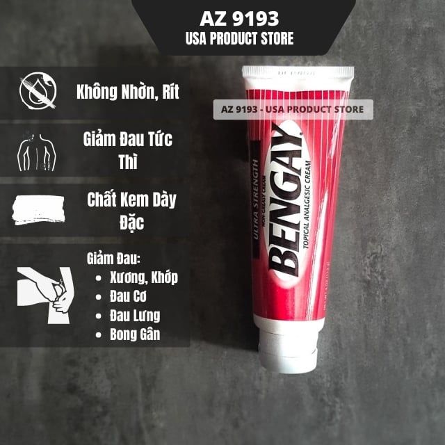 Kem xoa bóp giảm đau Bengay Pain Relieving Cream 113g