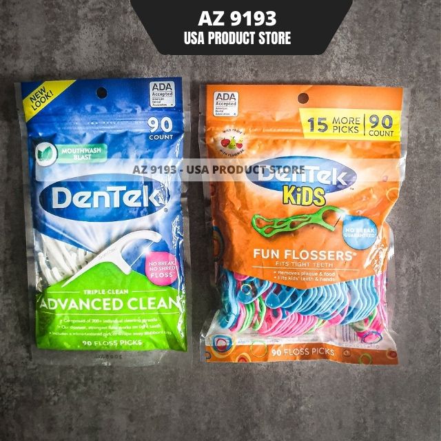 Tăm Chỉ Nha Khoa Dentek Triple Clean Advanced Clean - 90 Tăm