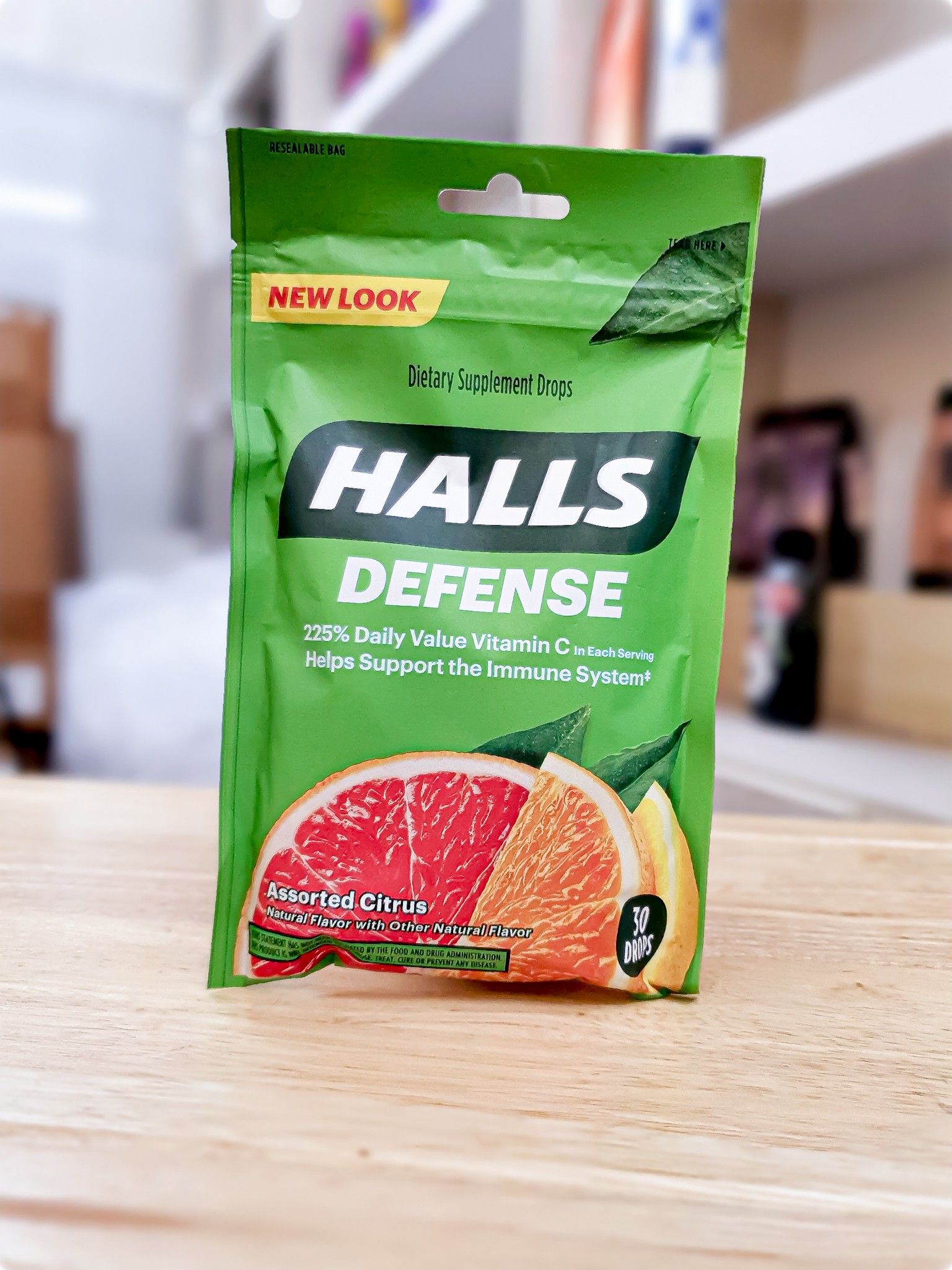 Kẹo Halls Halls Triple Soothing Action Citrus Flavor 30 viên