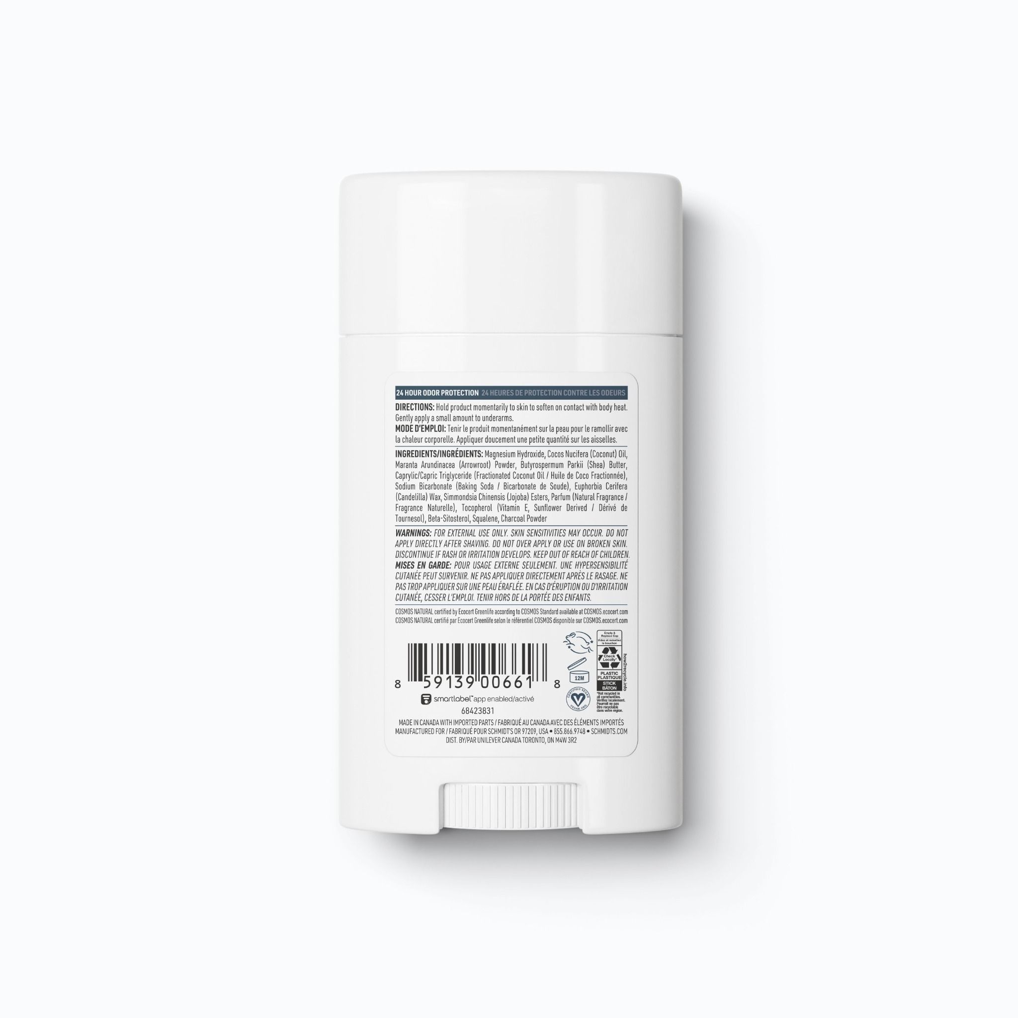 Lăn Khử Mùi Tự Nhiên SCHMIDT'S CHARCOAL AND MAGNESIUM 75g - Hàng Mỹ