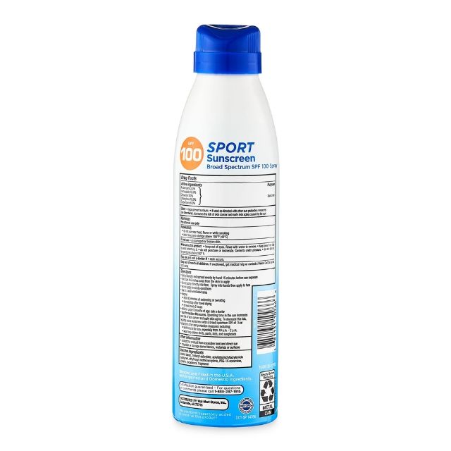 Xịt Chống Nắng EQUATE Sport SPF 100, 156g, Hàng Nội Địa Mỹ