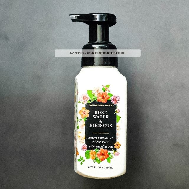 Nước Rửa Tay Bath & Body Works (BBW) ROSE WATER & HIBISCUS Dạng Bọt 259ml