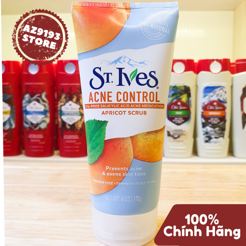 Rửa Mặt Tẩy Tế Bào Chết St Ives Acne Control Apricot Scrub 170g