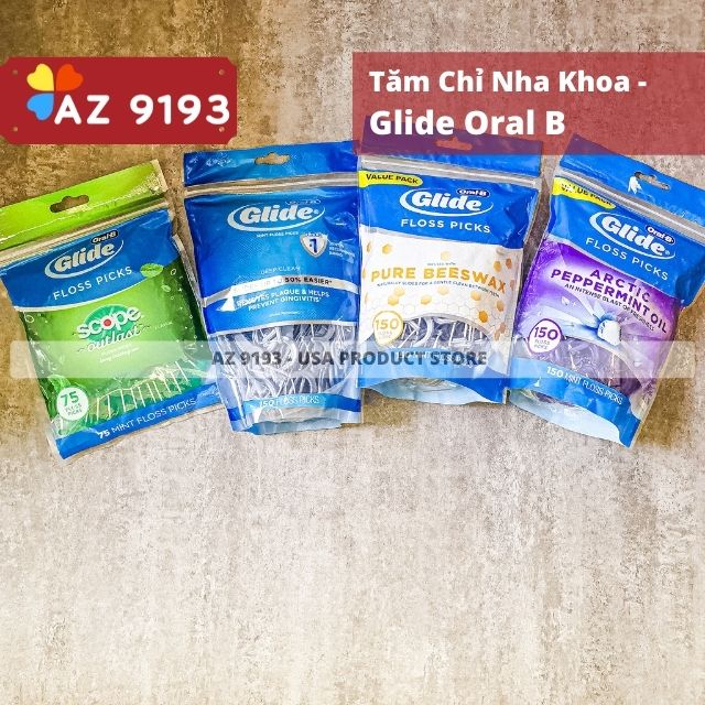 Tăm Chỉ Nha Khoa ORAL B GLIDE ARCTIC PEPPERMINT (75 tăm)