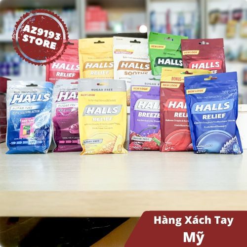 Kẹo Nhập Halls Breezers Cool Berry Sugar Free 20V