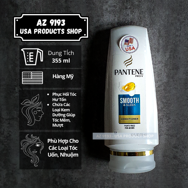 Dầu xả Pantene Pro V SMOOTH and SLEEK 355ml