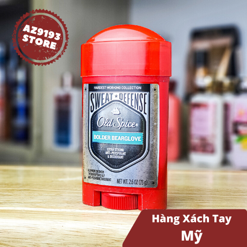 Lăn Khử Mùi Old Spice Sweat Defense BOLDER BEARGLOVE - Sáp Trắng Mềm 73g