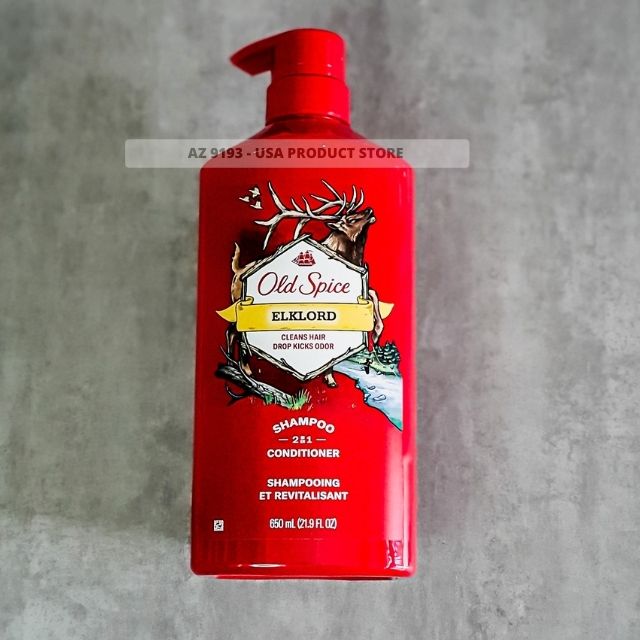 Dầu Gội Nam 2 trong 1 Old Spice ELKLORD 650ml (21.9 oz)