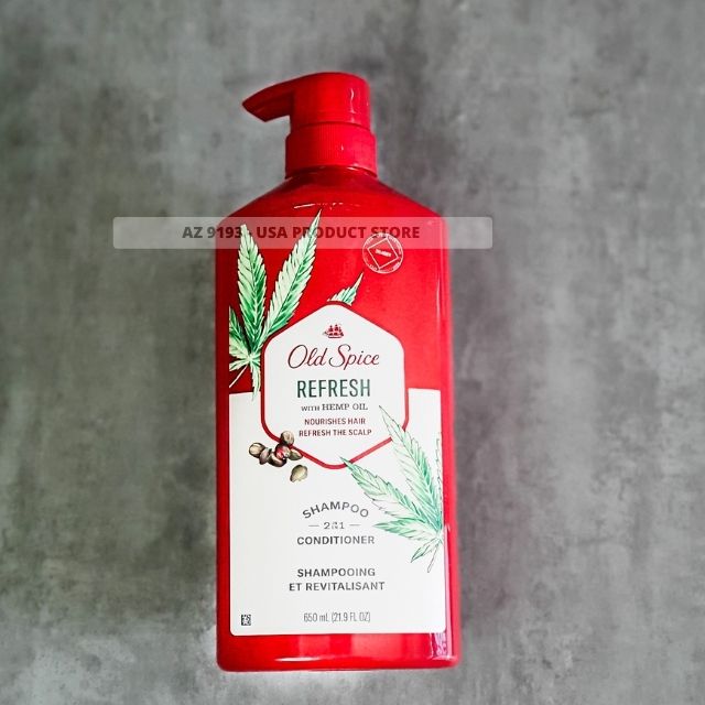 Dầu Gội Nam Old Spice 2 trong 1 REFRESH with Hemp Oil 650ml