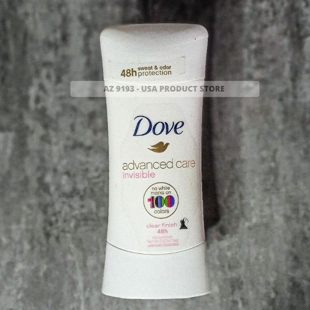 Lăn Khử Mùi Dove Advanced Care CLEAR FINISH - Sáp Trắng 74g