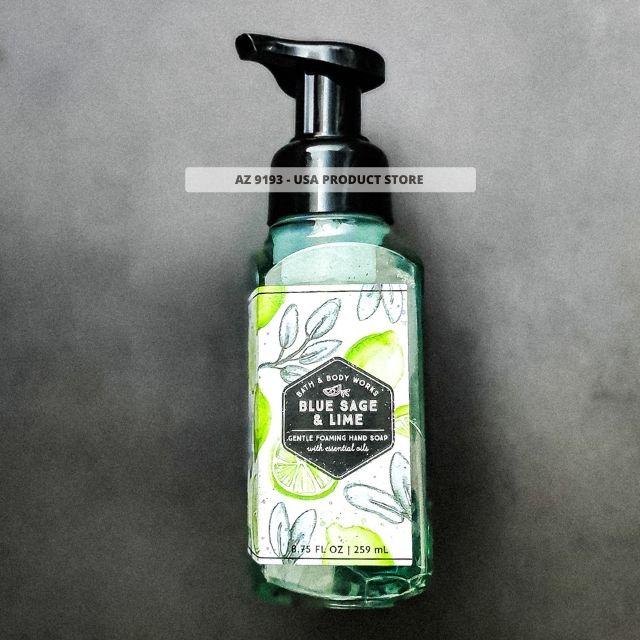 Nước Rửa Tay Bath & Body Works (BBW) BLUE SAGE & LIME Dạng Bọt 259ml